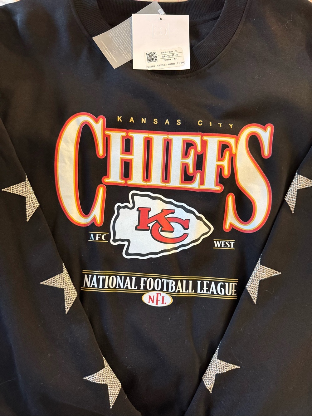 Gameday Couture Kansas City Chiefs Black Crewneck Sweatshirt